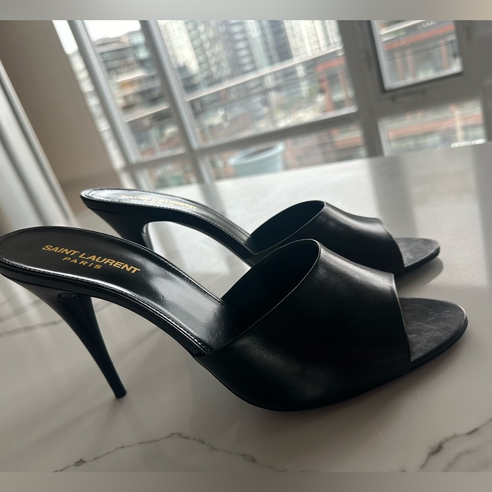 Saint Laurent LA 16 95 Leather Mules size 41 NEW IN BOX - Picture 3 of 12